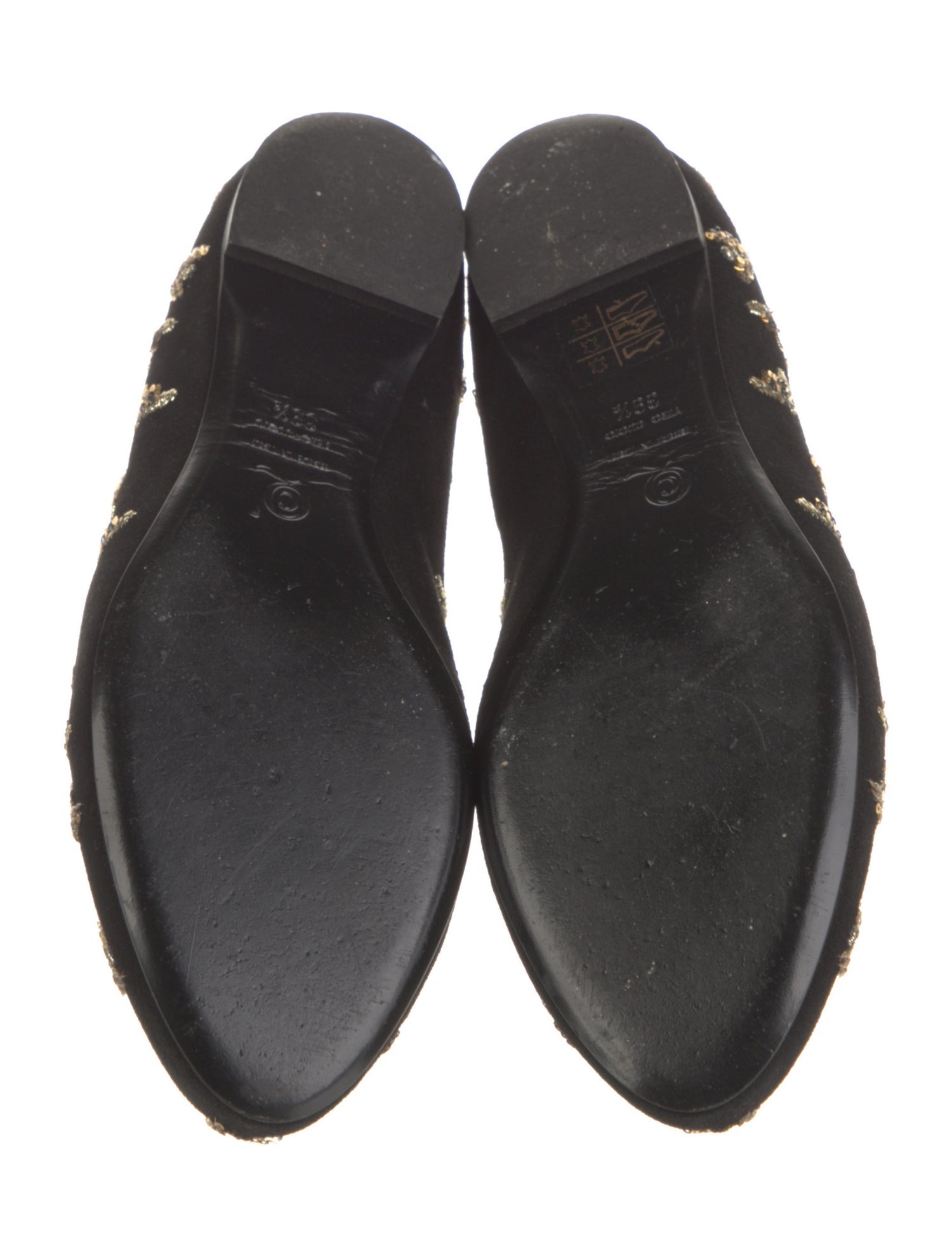 Alexander McQueen Bee Accent Suede Loafers